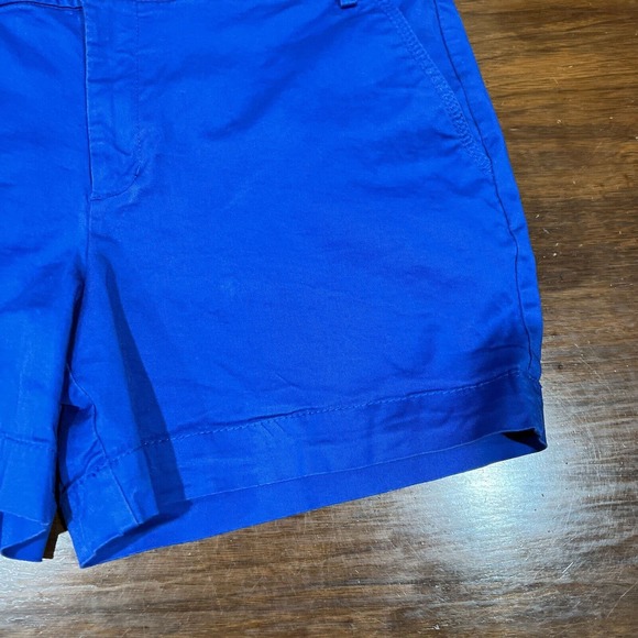 DKNY Jeans Shorts Women 12 Blue Chino Flat Front - Picture 4 of 11